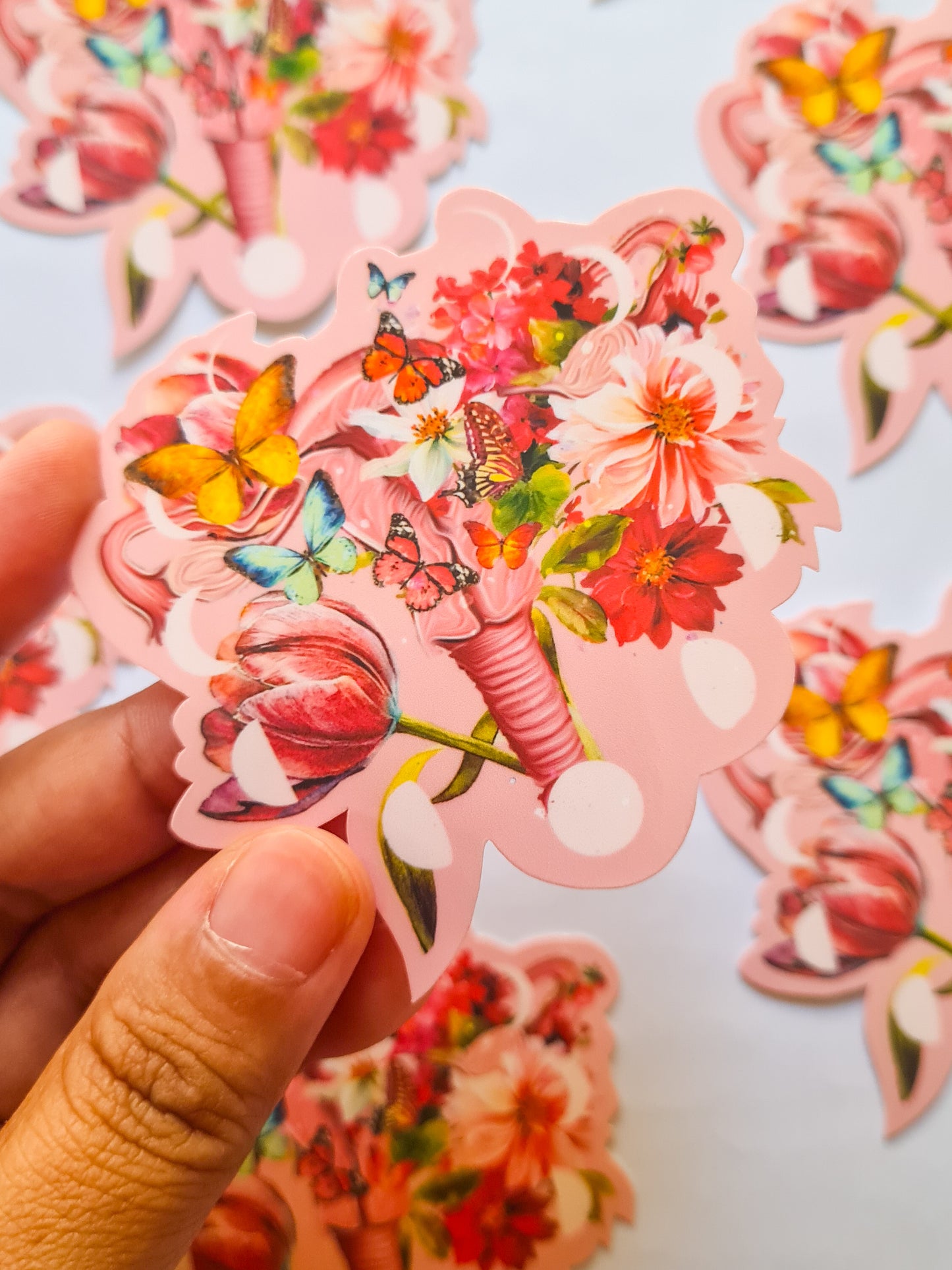 The Uterus collage sticker - Woman Create