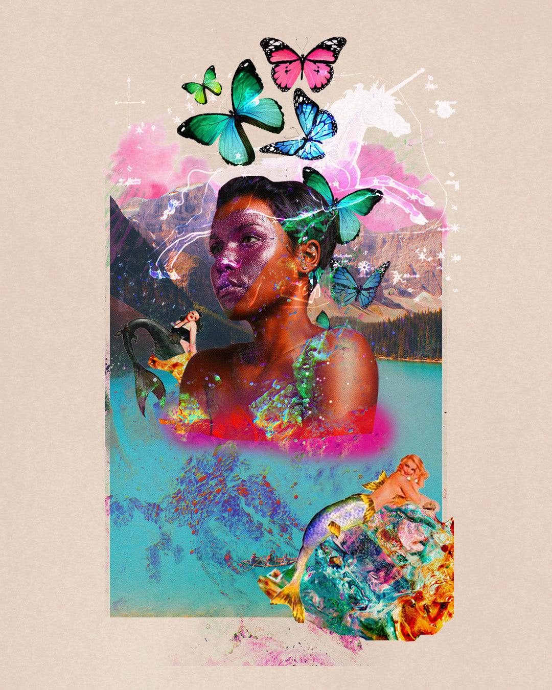 Mystical Water, A5 art print - Woman Create
