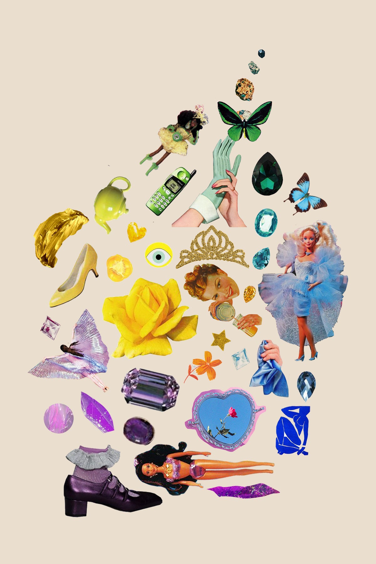 A Feminine Curation of Things, 5” x 7” art print - Woman Create