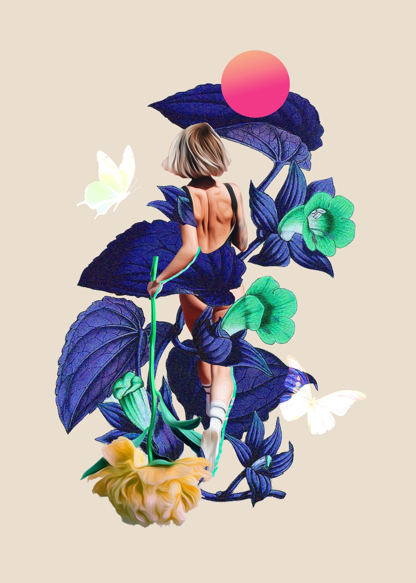 Botanical Dreams, 5” x 7” / A4 art print - Woman Create