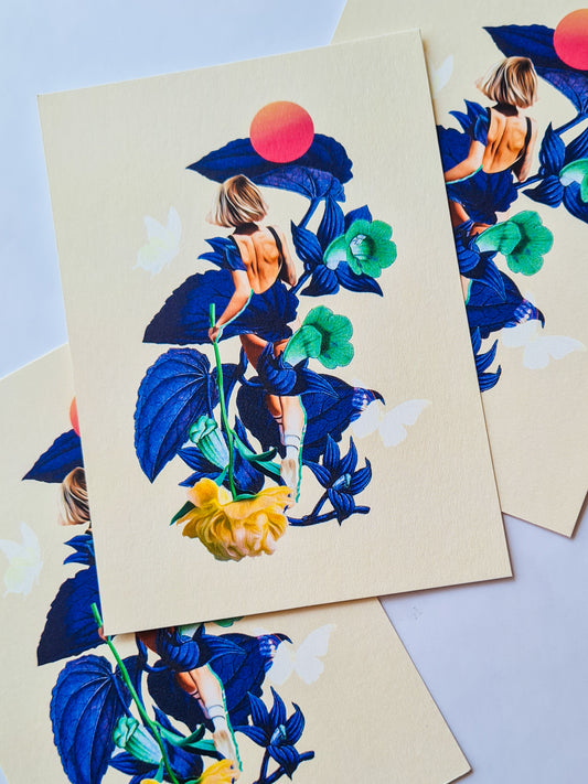 Botanical Dreams, 5” x 7” / A4 art print - Woman Create