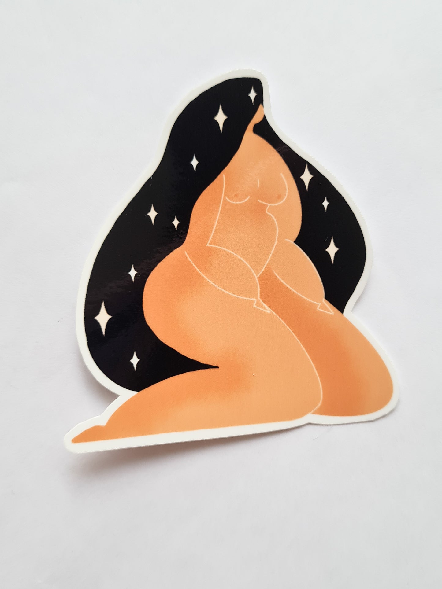 Lovely Brown Body #3 sticker - Woman Create