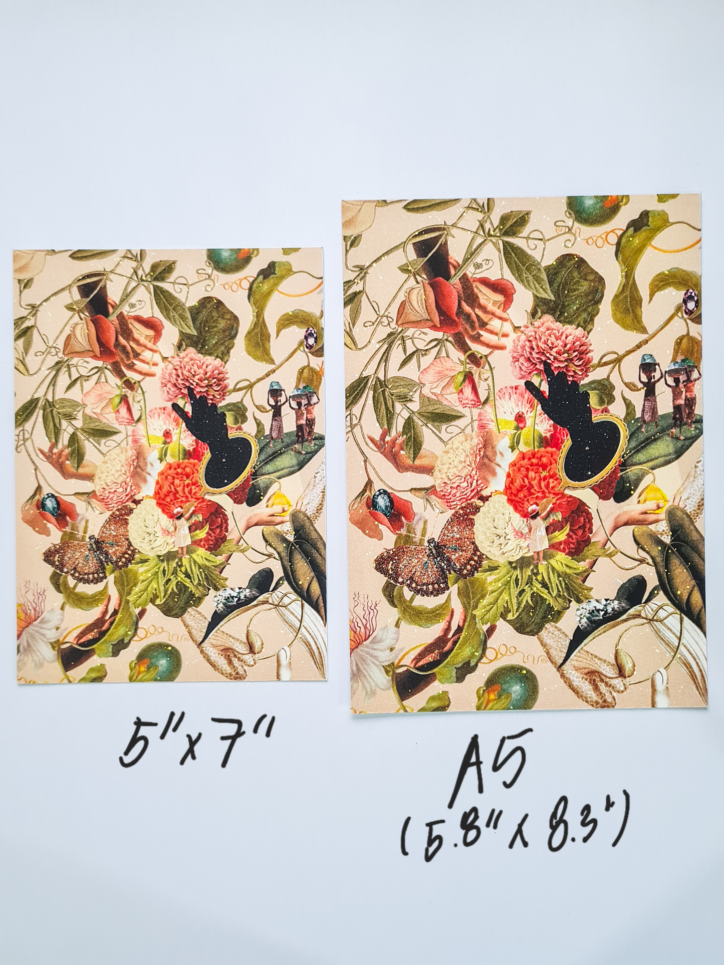 Growth In Its Own Time, 5” x 7” / A5 / A4 collage art print - Woman Create