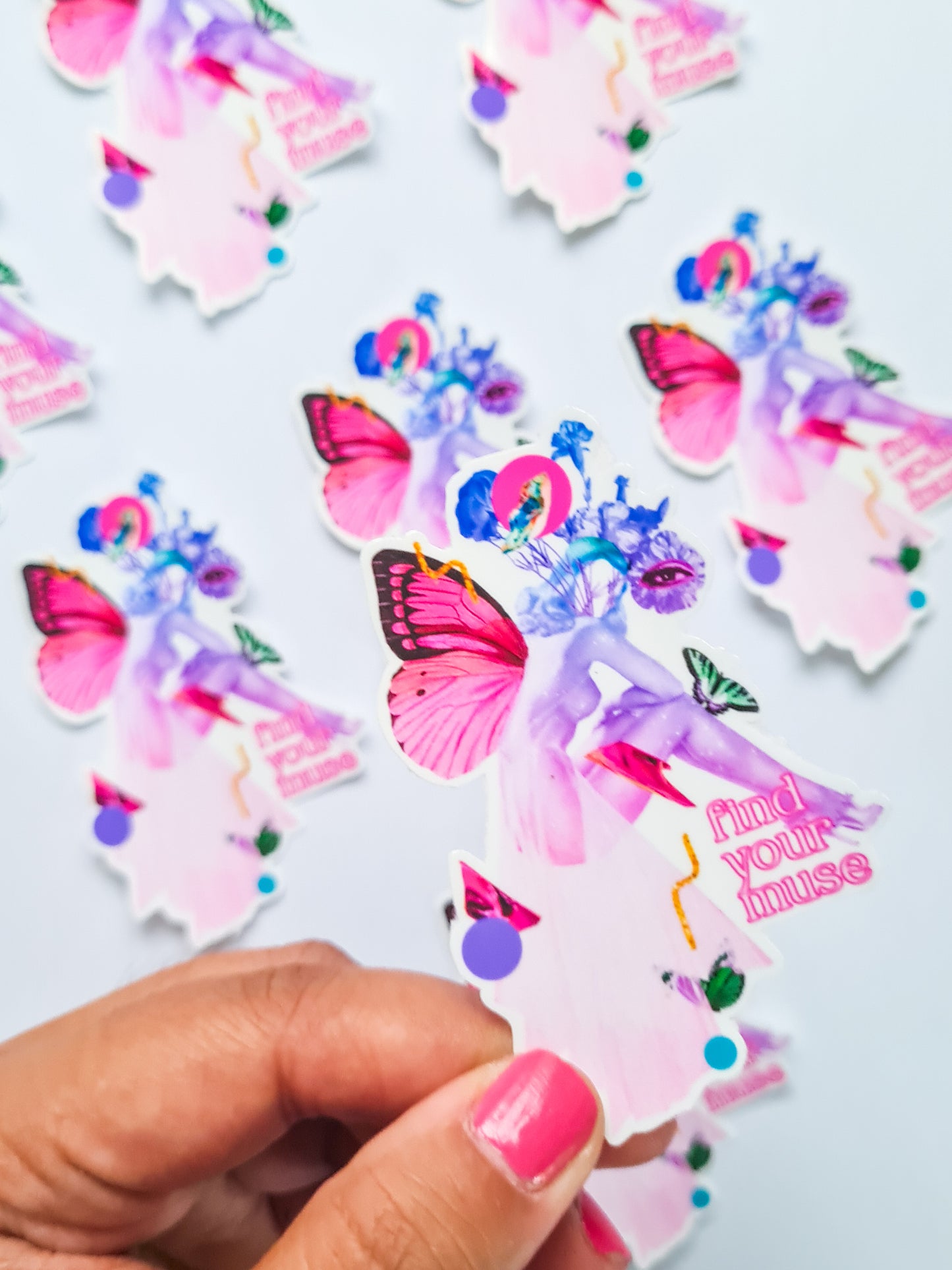 Find Your Muse, Pretty Girl collage sticker - Woman Create