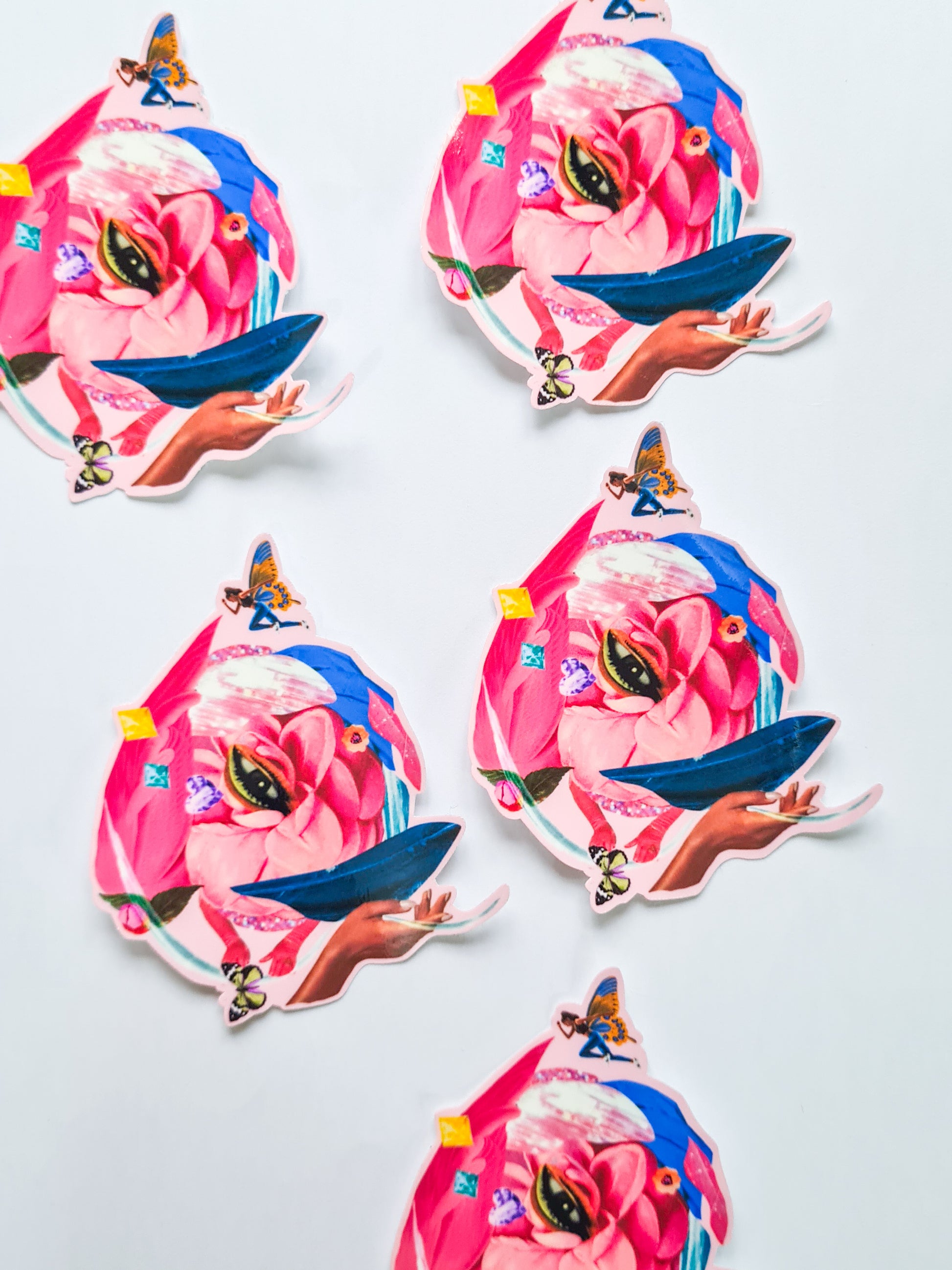 The Feminine Eye collage sticker - Woman Create