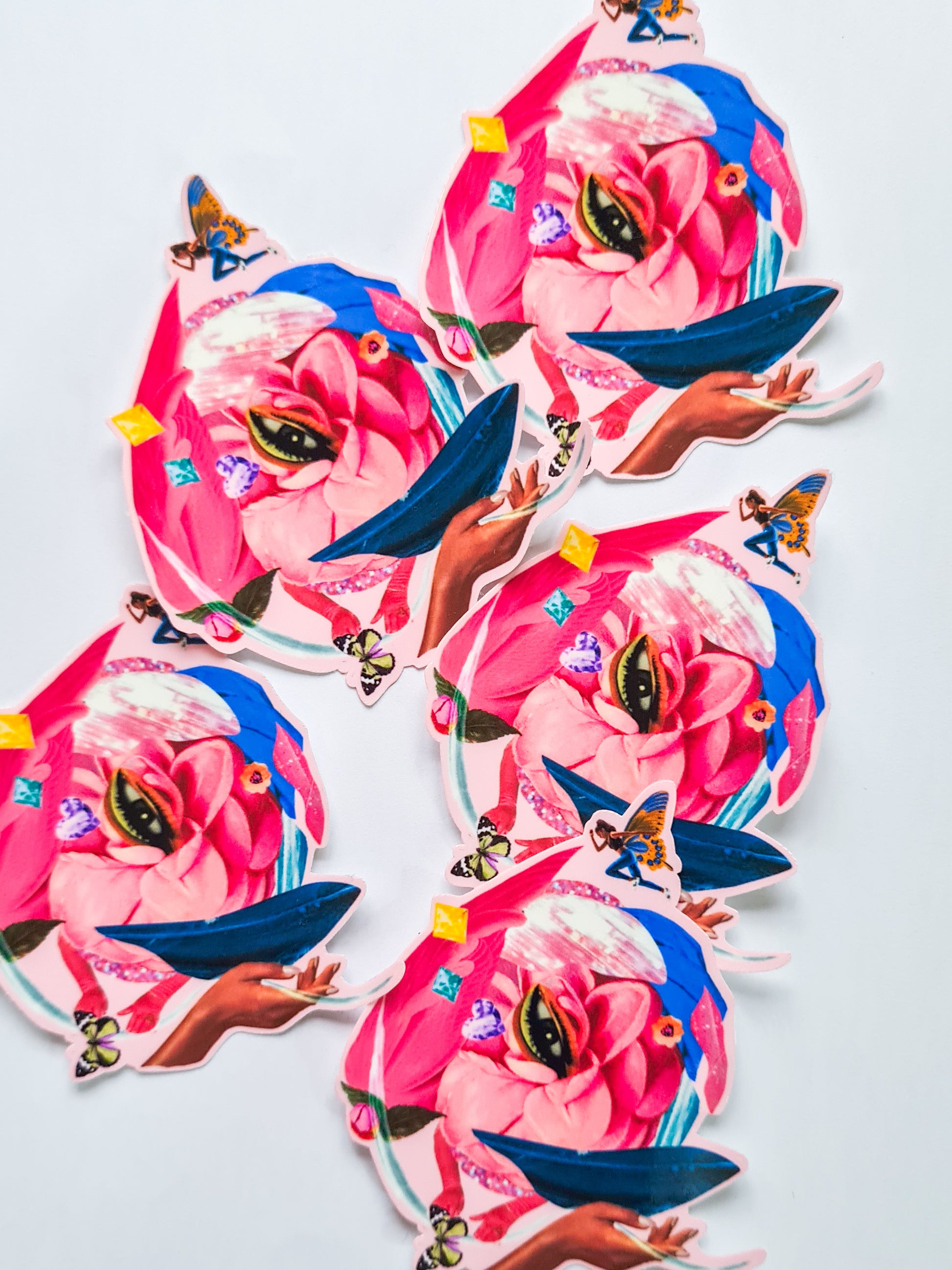 The Feminine Eye collage sticker - Woman Create