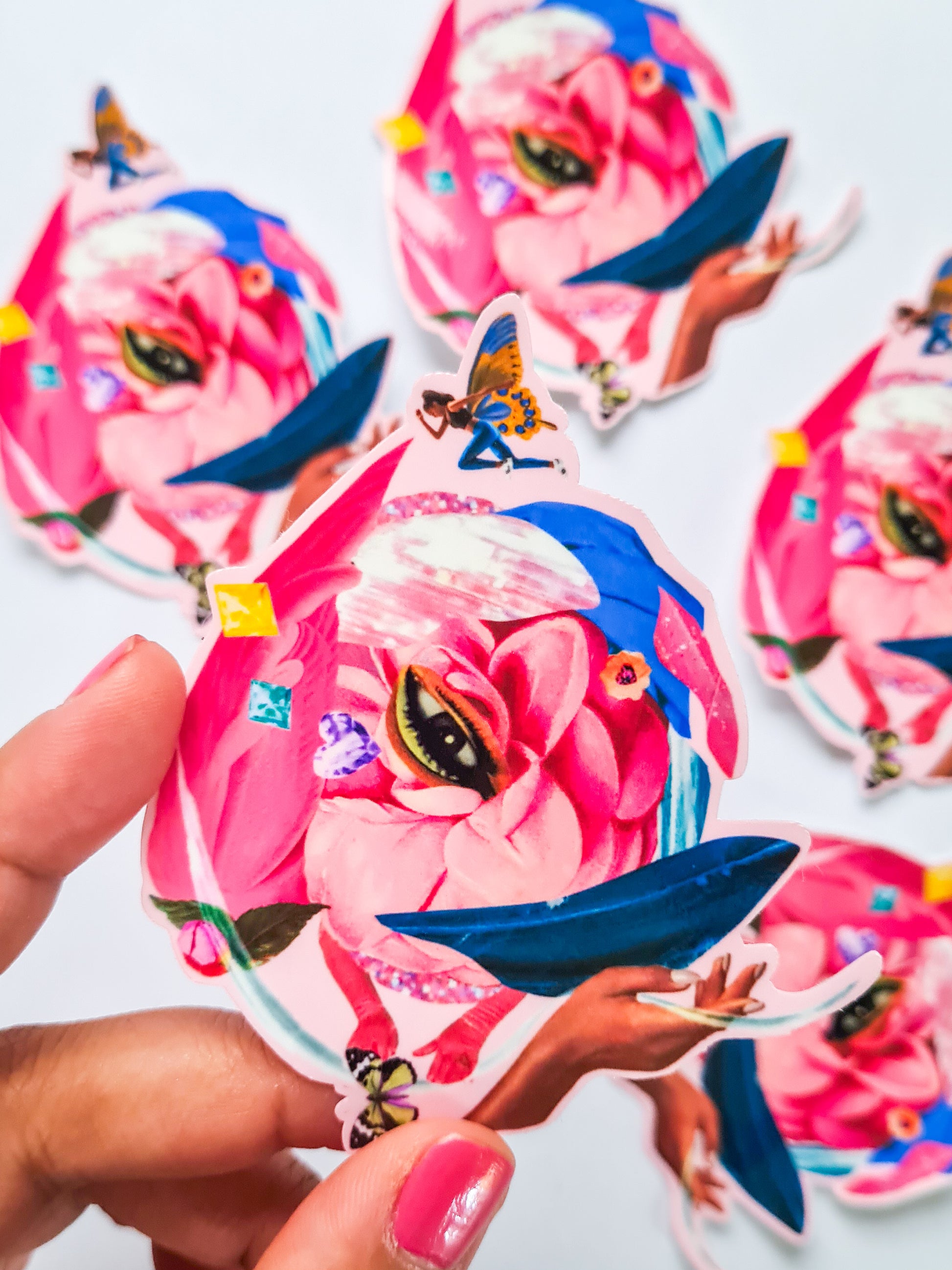The Feminine Eye collage sticker - Woman Create