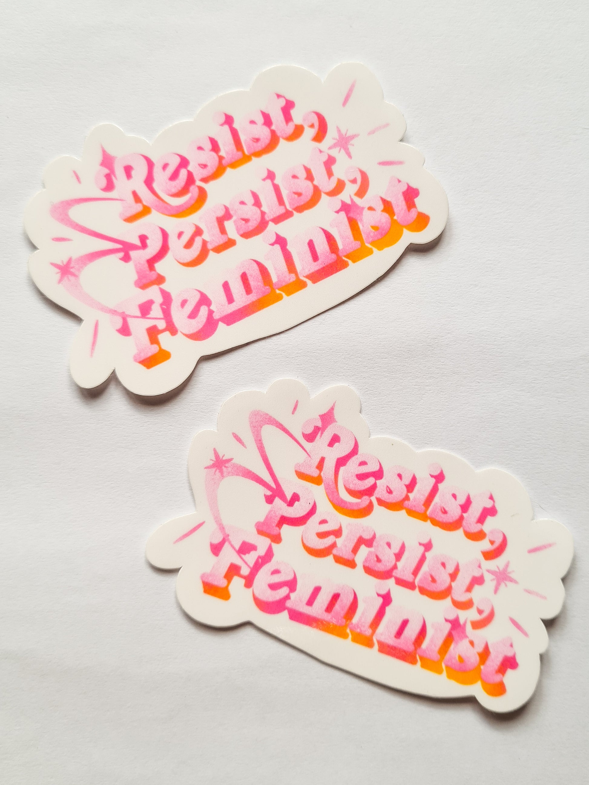 PINK FEMINIST POWER sticker set - Woman Create