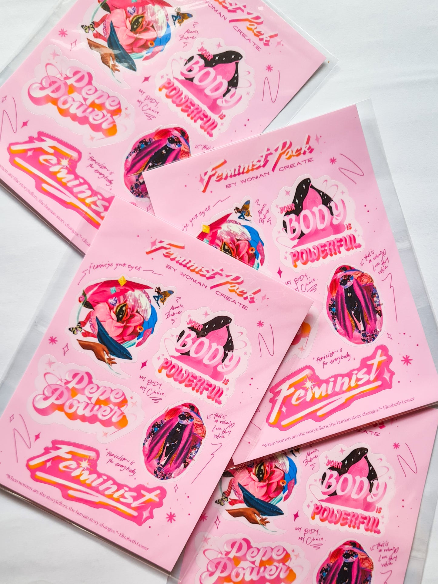 FEMINIST PACK Sticker Sheet - Woman Create