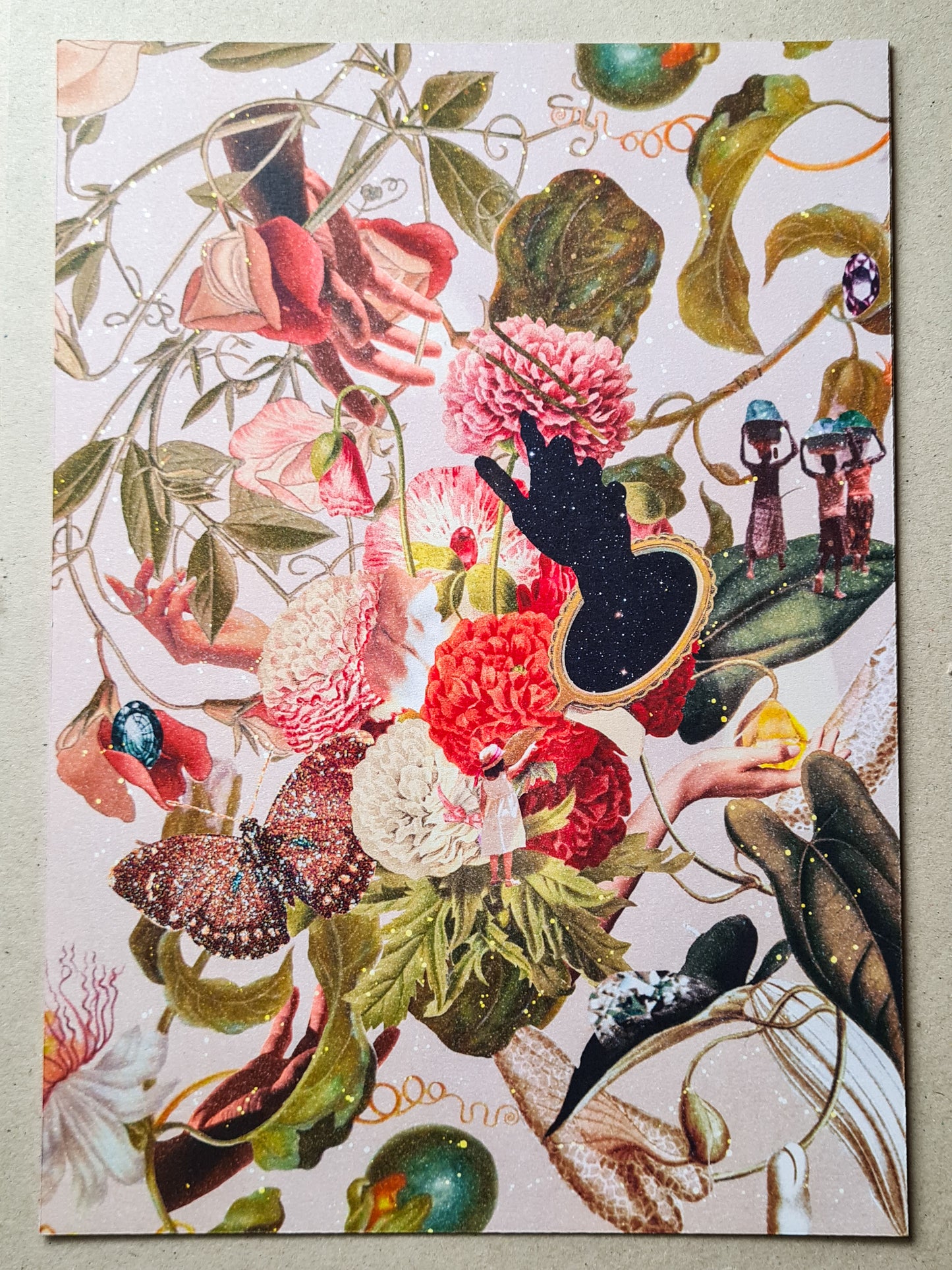 Growth In Its Own Time, 5” x 7” / A5 / A4 collage art print - Woman Create