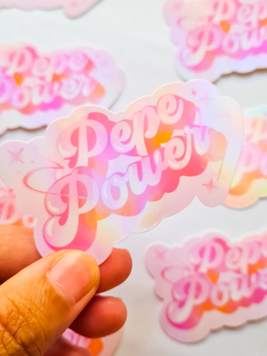 PEPE POWER type sticker - Woman Create