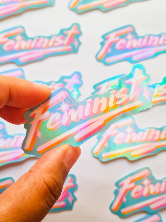 FEMINIST type sticker - Woman Create