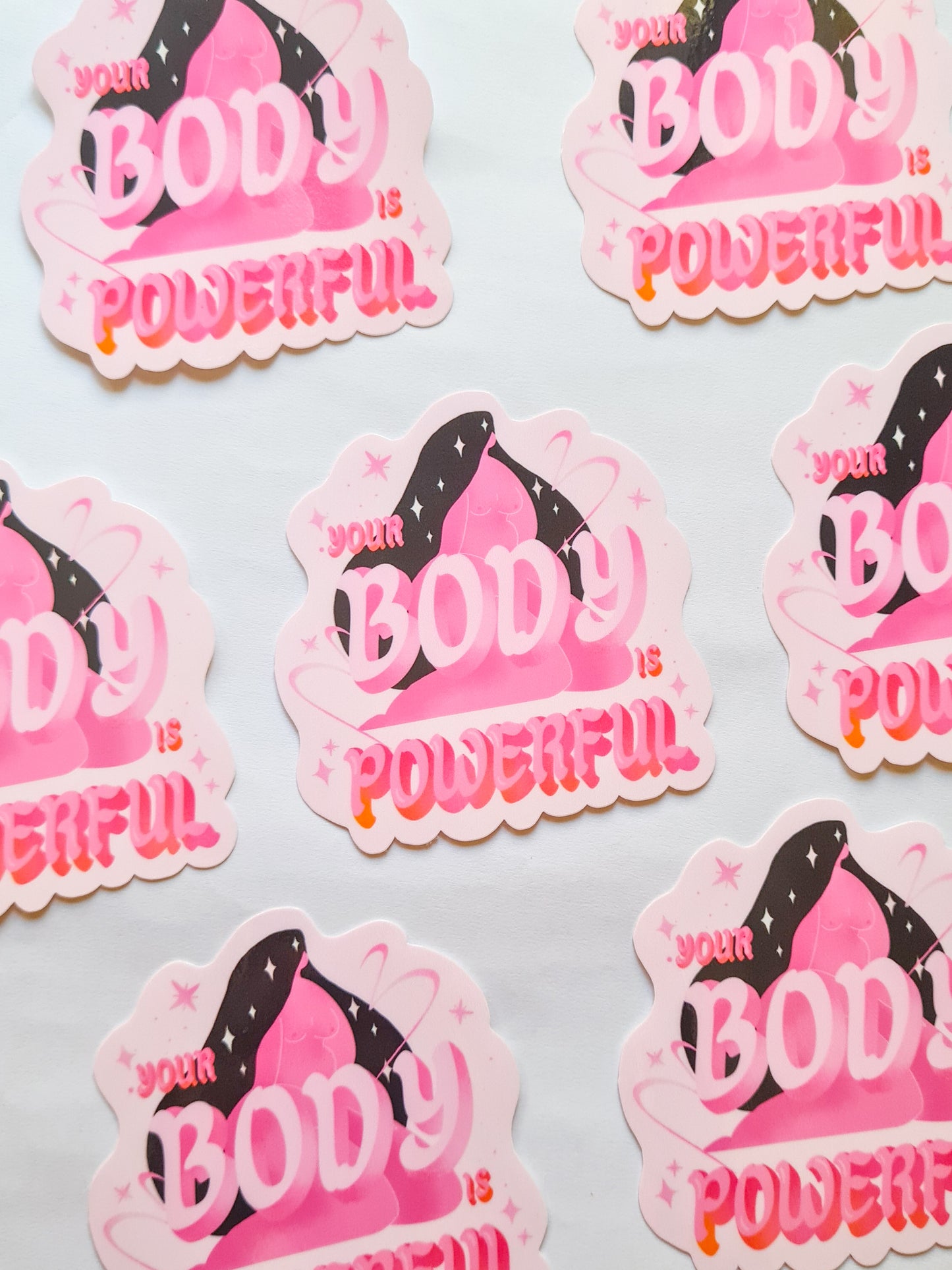 YOUR BODY IS POWERFUL sticker - Woman Create