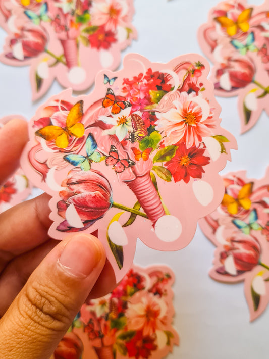 The Uterus collage sticker - Woman Create