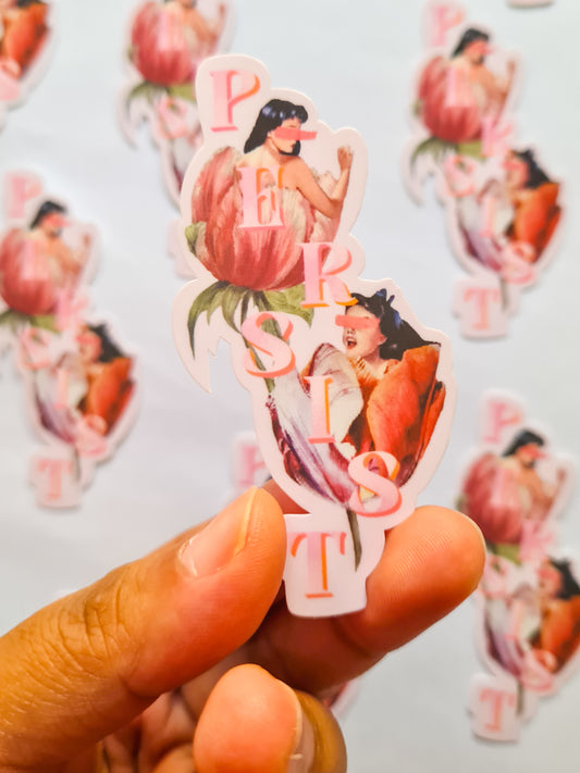 PERSIST collage sticker - Woman Create