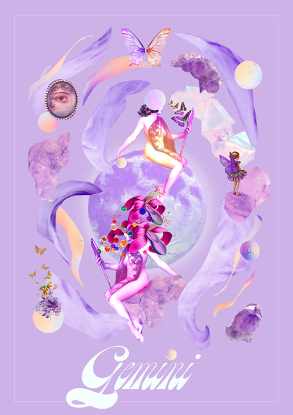 GEMINI, A5 / A4 art print - Woman Create
