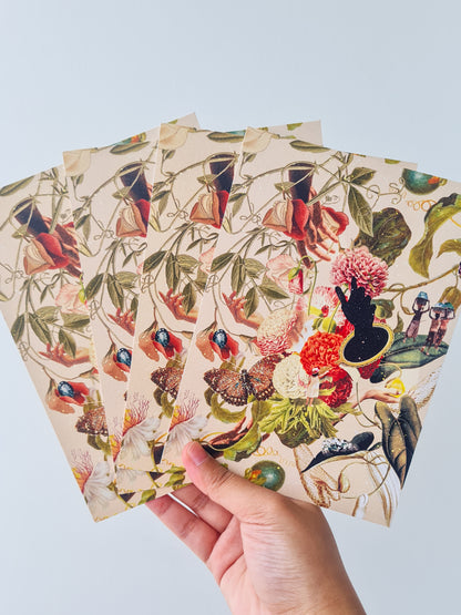 Growth In Its Own Time, 5” x 7” / A5 / A4 collage art print - Woman Create