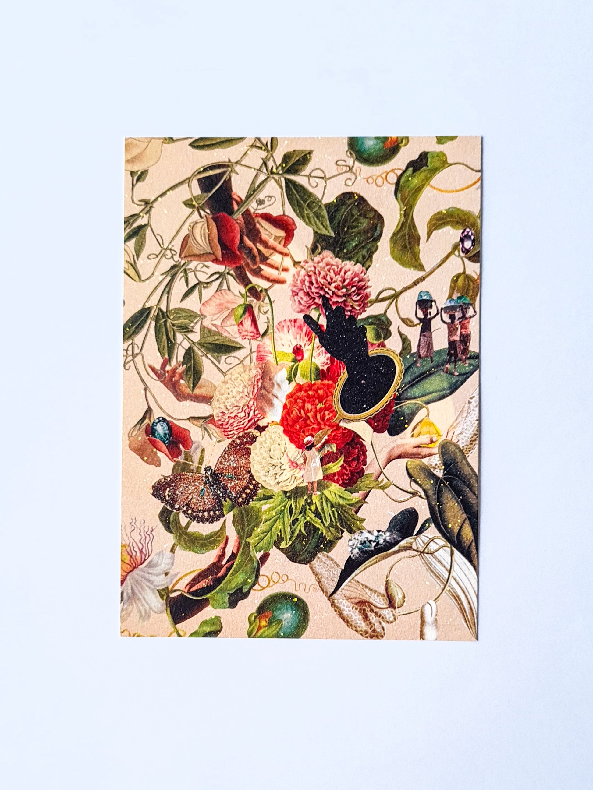 Growth In Its Own Time, 5” x 7” / A5 / A4 collage art print - Woman Create