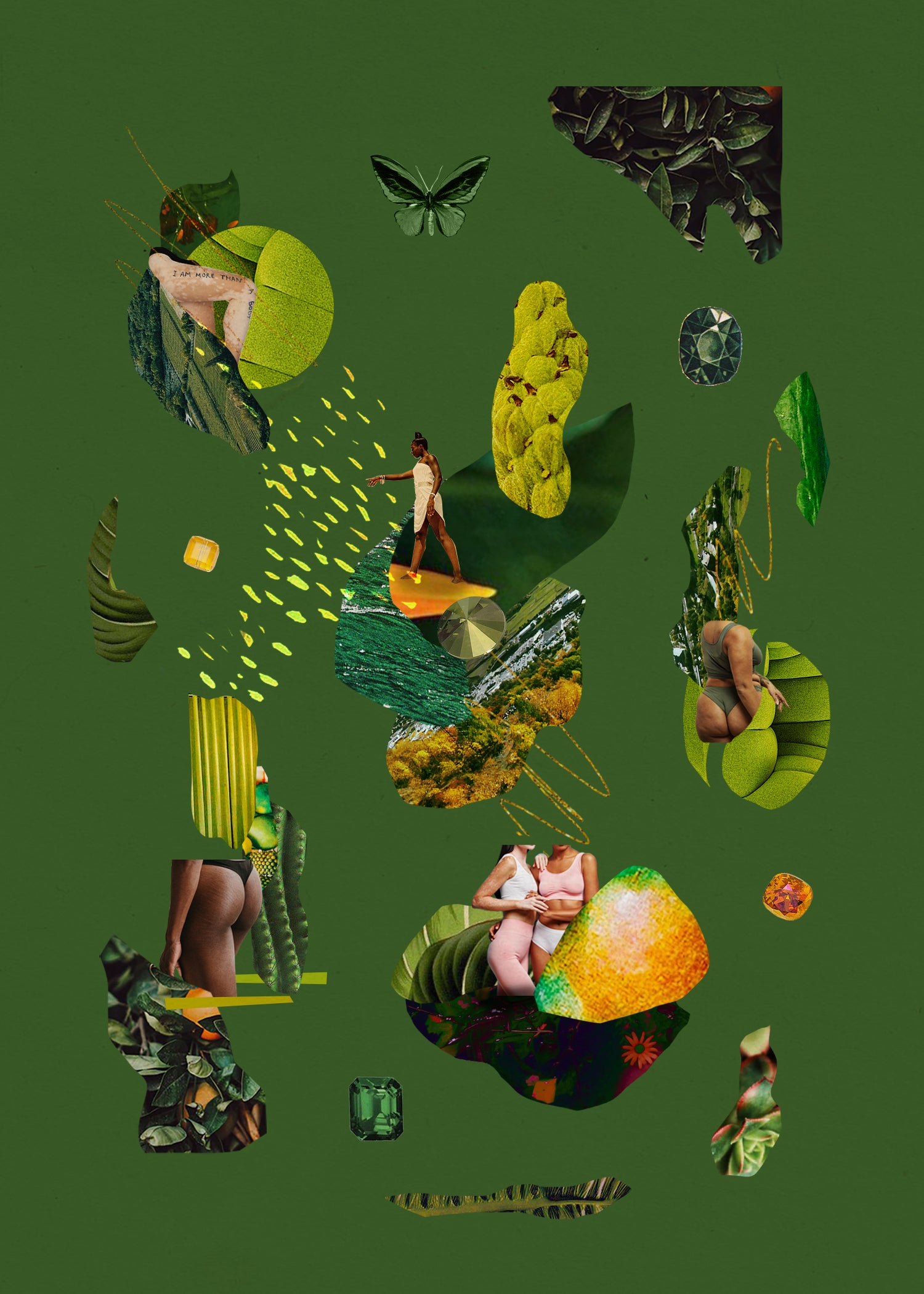 Nature and Bodies, 8” x 12” art print - Woman Create